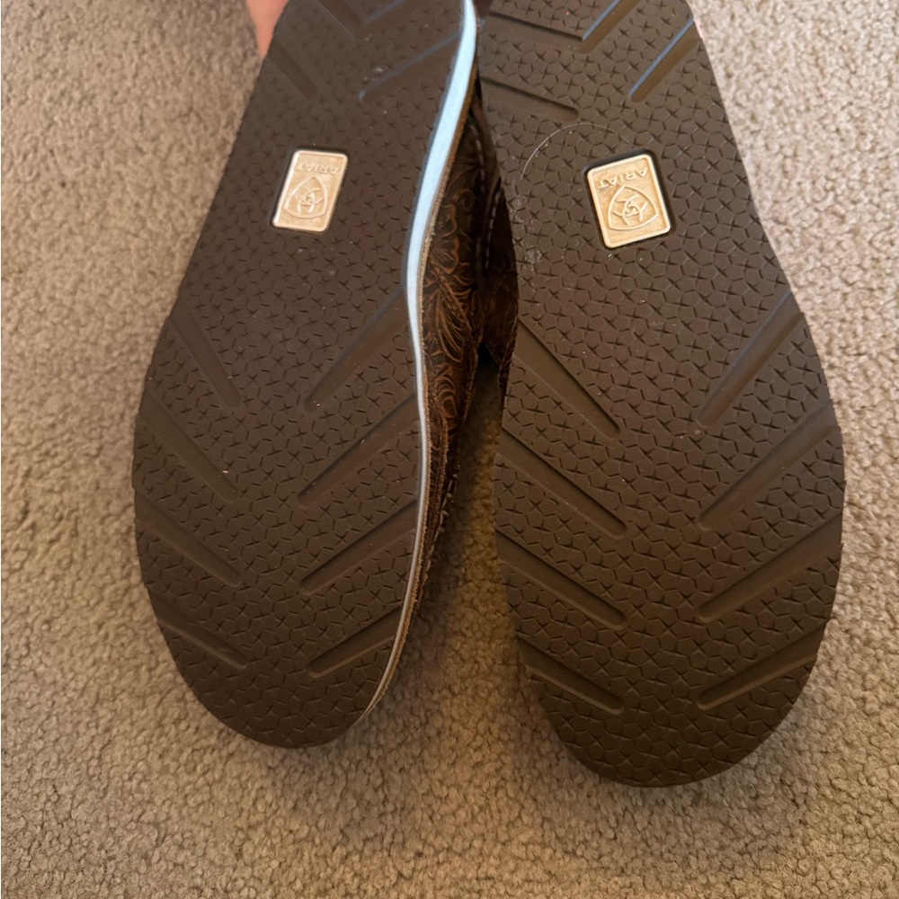 Ariat Brown Embossed Loafers - Picture 3 of 3